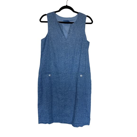 NWOT J. McLaughlin Rue Linen Dress in Blue, S - Picture 1 of 7